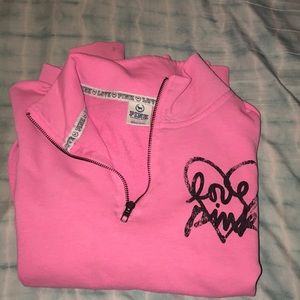 Pink half zip